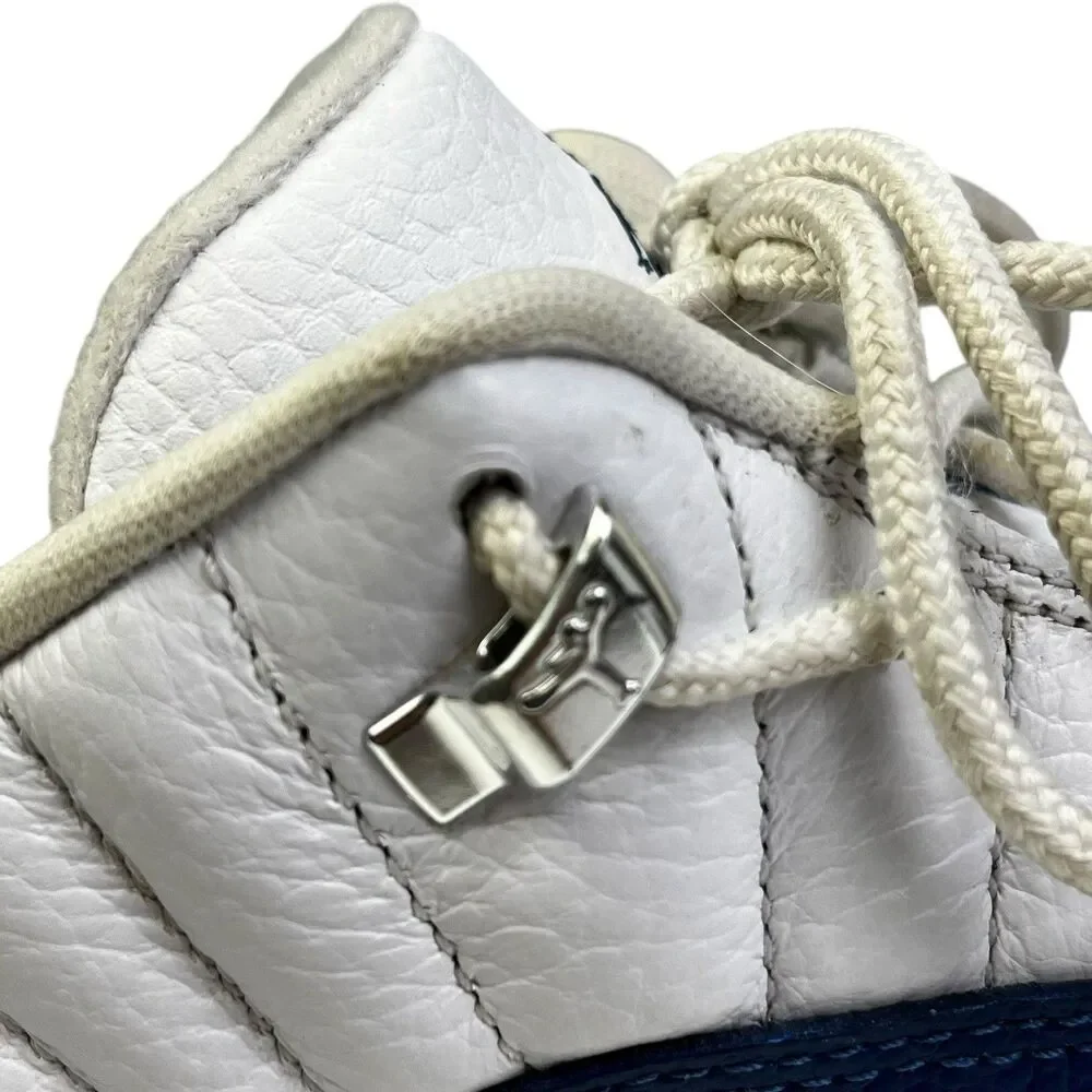 Nike Air Jordan 12 Golf Shoes Mens Size 8 White Blue DH4120-101 Cleats Jumpman